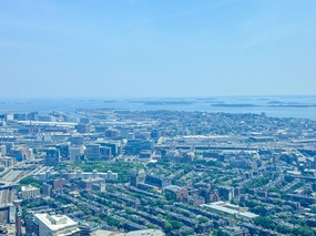 波士顿城市建筑群鸟瞰图